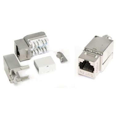 Вставка KJNE-8P8C-C5e-90-SH-F-WH RJ45(8P8C) кат. 5e экран. 110 IDC заделка с помощью NE-TOOL бел. Hyperline 46659