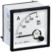 Амперметр Э47 72х72мм 200/5А кл. точн. 1.5 IEK IPA10-6-0200-E