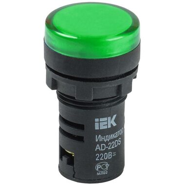 Арматура светосигнальная AD-22DS 24В AC/DC зел. IEK BLS10-ADDS-024-K06