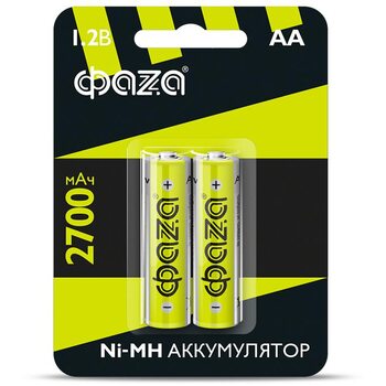 Аккумулятор AA 1.2В Ni-MH 2700мА.ч BL-2 (уп.2шт) ФАZА 5003002