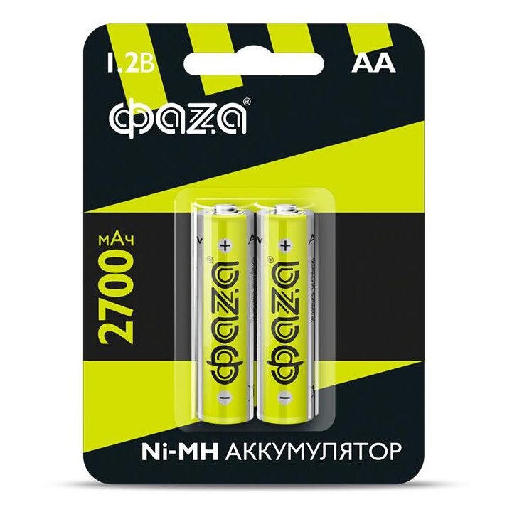 Аккумулятор AA 1.2В Ni-MH 2700мА.ч BL-2 (уп.2шт) ФАZА 5003002