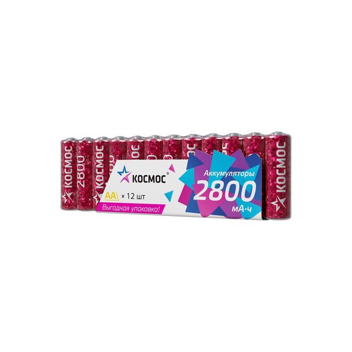 Аккумулятор HR6 2800мАч Ni-MH 12 в спайке КОСМОС KOCR6NIMH2800mAh12S