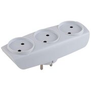 Разветвитель 3-м без заземл. 10А IP20 SP-3-W бел. Эра C0045527