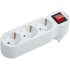 Разветвитель 3-м 16А IP20 Т-01/03В 2P+PE с выкл. бел. IEK WTP10-16-03-ZK-K01