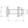 Комплект креплений M6х30 FRSB 6х30 F (болт с плоской головкой + комб. гайка) OBO 6406907