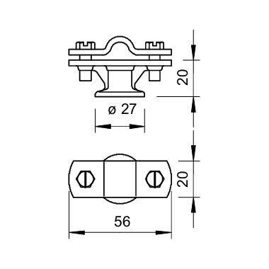 Держатель проволоки d8-10мм с перемыч. 113 B-Z-HD OBO 5230322