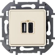 Устройство зарядное Inspiria с 2-мя USB разьемами A и C 240В / 5В 3000мА сл. кость Leg 673761