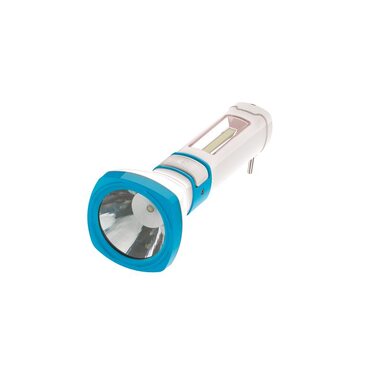 Фонарь светодиодный аккум. 3W LED 2 режима бок. панель COB 2Вт с зарядным устройством переходник для глубоких розеток в компл. КОСМОС KOCAc7023WLED
