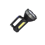 Фонарь-прожектор аккумуляторный ручной 3Вт LED+3Вт COB LED Li-ion 18650 1200мА.ч корпус ABS-пластик индикатор уровня заряда USB-шнур плечевой ремешок КОСМОС KOC904Lit