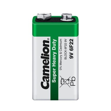 Элемент питания солевой "крона" R6F22 6F22-SP1G 9В SR-1 Camelion 1663