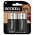 Элемент питания алкалиновый D/LR20 1.5В (блист. 2шт) Basic Opticell 5051005