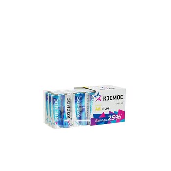 Элемент питания алкалиновый AA/LR6 пласт. бокс (уп.24шт) КОСМОС KOCLR6_24BOX