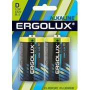 Элемент питания алкалиновый D/LR20 1.5В Alkaline BL-2 (блист.2шт) Ergolux 11752