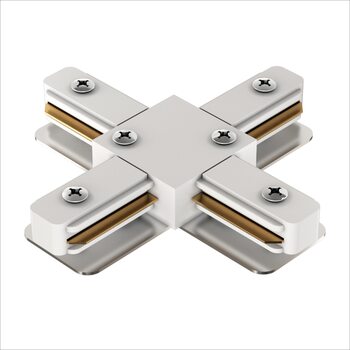 Соединитель X Geniled для однофазного шинопровода Белый