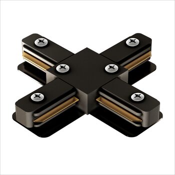 Соединитель X Geniled для однофазного шинопровода Чёрный