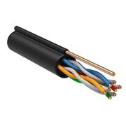Кабель витая пара F/UTP кат.5E 4х2х24AWG solid CU LDPE Outdoor Generica трос черн. (м) ITK BC3-C5E04-359-305-G