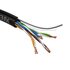 Кабель витая пара U/UTP кат.5e 4х2х24AWG solid CU PE OUTDOOR трос черн. (уп.305м) Эра Б0044432