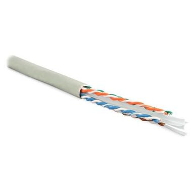 Кабель витая пара U/UTP кат.6 4х2х23AWG solid PVC UUTP4-C6-S23-IN-PVC-GY-305 сер. (м) Hyperline 42047