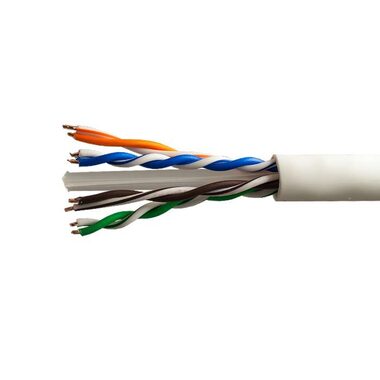 Кабель витая пара U/UTP кат.6 4х2х23AWG solid CU PVC Six сер. (м) SUPRLAN 01-0316-1