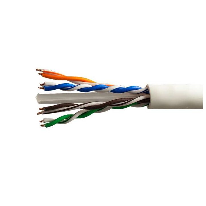 Кабель витая пара U/UTP кат.6 4х2х23AWG solid CU PVC Six сер. (м) SUPRLAN 01-0316-1