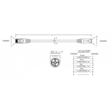 Патч-корд PC-LPM-STP-RJ45-RJ45-C5e-1M-LSZH-GY F/UTP экран. кат.5e LSZH 1м сер. Hyperline 42308