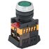 Кнопка ABLFS-22 d22мм 1з+1р 240В неон зел. IEK BBT30-ABLFS-K06