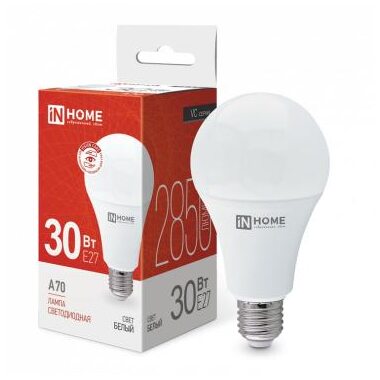 Лампа светодиодная LED-A70-VC 30Вт 4000К нейтр. бел. E27 2850лм 230В IN HOME 4690612024141