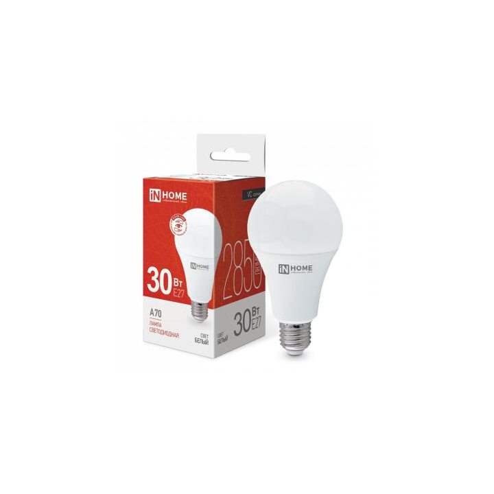 Лампа светодиодная LED-A70-VC 30Вт 4000К нейтр. бел. E27 2850лм 230В IN HOME 4690612024141