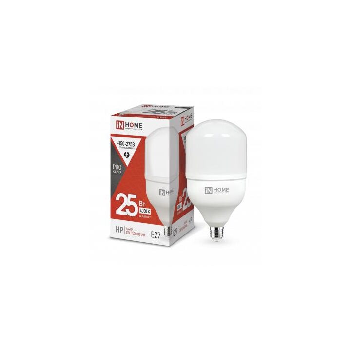 Лампа светодиодная LED-HP-PRO 25Вт 4000К нейтр. бел. E27 2380лм 230В IN HOME 4690612031057