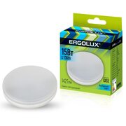 Лампа светодиодная LED-GX53-15W-GX53-4K 15Вт GX53 4500К 180-240В Ergolux 14239