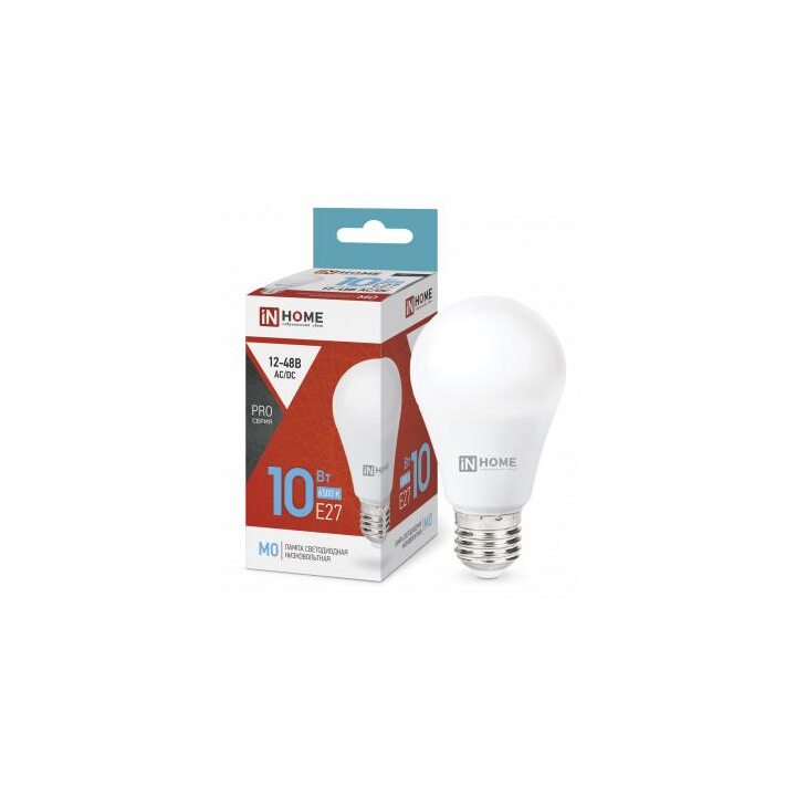 Лампа светодиодная низковольтная LED-MO-PRO 10Вт 12-48В Е27 6500К 900лм IN HOME 4690612038056
