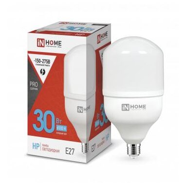 Лампа светодиодная LED-HP-PRO 30Вт 230В 6500К E27 2850лм IN HOME 4690612031088