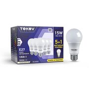 Лампа светодиодная 15Вт А60 3000К Е27 176-264В Promo 5+1 TOKOV ELECTRIC Promo-A60-E27-15-3K