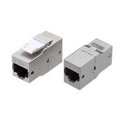 Адаптер проходной CA2-KJ-C6-SH-BK (coupler) RJ-45(8P8C) формата Keystone Jack кат. 6 4 пары экранированный черн. Hyperline 444916