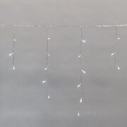 Гирлянда светодиодная "Айсикл" (бахрома) 5х0.6м 112LED бел. 3.4Вт 230В IP44 эффект мерцания провод прозр. Neon-Night 255-525