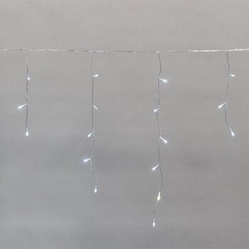 Гирлянда светодиодная "Айсикл" (бахрома) 5х0.6м 112LED бел. 3.4Вт 230В IP44 эффект мерцания провод прозр. Neon-Night 255-525