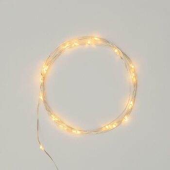 Гирлянда светодиодная "Роса" 2м 20LED желт. 2Вт 4.5В IP20 провод прозр. Neon-Night 303-001