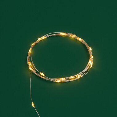 Гирлянда светодиодная "Роса" 2м 20LED желт. 2Вт 4.5В IP20 провод прозр. Neon-Night 303-001