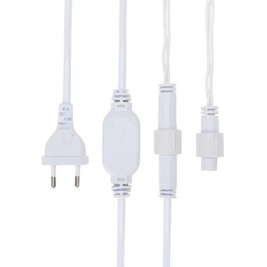 Гирлянда светодиодная "Айсикл" (бахрома) 4.8х0.6м 152LED бел. 15Вт 230В IP65 провод бел. (нужен шнур питания 303-500-1) Neon-Night 255-137-6
