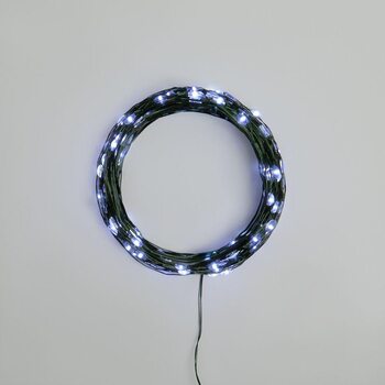 Гирлянда "Роса" 20м 200LED бел. IP20 230В с контроллером провод зел. Neon-Night 303-265