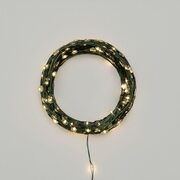 Гирлянда светодиодная "Роса" 20м 200LED тепл. бел. IP20 с контроллером провод зел. Neon-Night 303-266