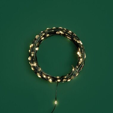 Гирлянда светодиодная "Роса" 20м 200LED тепл. бел. IP20 с контроллером провод зел. Neon-Night 303-266
