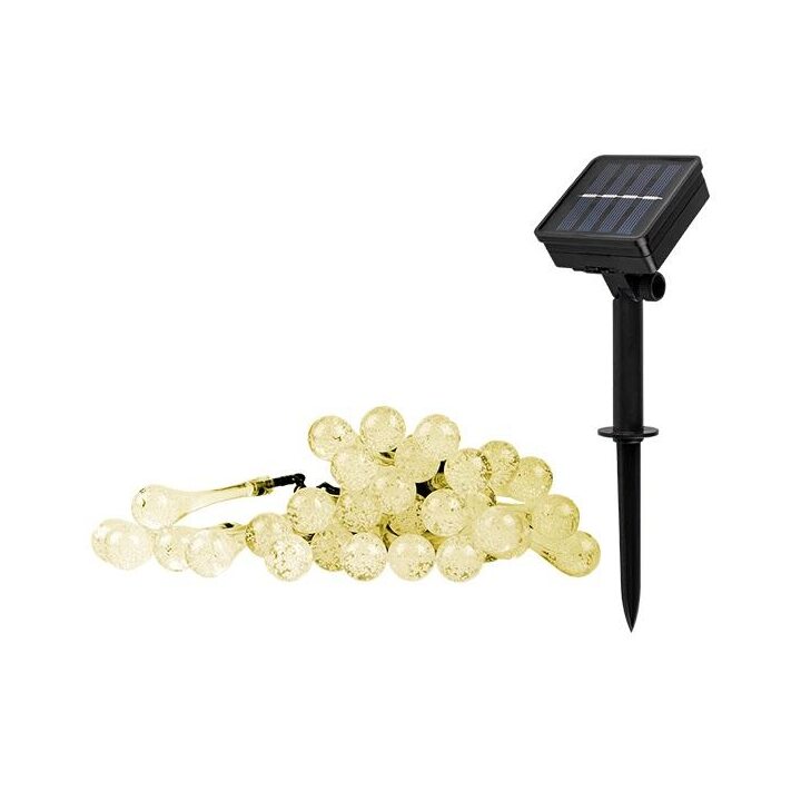 Светильник светодиодный SLR-G08-30W садовый; гирлянда капли теплый бел. солнечная батарея ФАZА 5040960