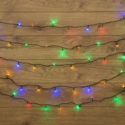 Гирлянда светодиодная "Твинкл Лайт" 4м 25LED мультиколор 4.8Вт 220-240В IP20 с контроллером 8 режимов провод ПВХ темн. зел. Neon-Night 303-019
