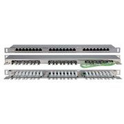 Патч-панель PPHD-19-24-8P8C-C5E-SH-110D высокой плотн. 19дюйм 0.5U 24 порта RJ45 кат.5E Dual IDC Hyperline 244077