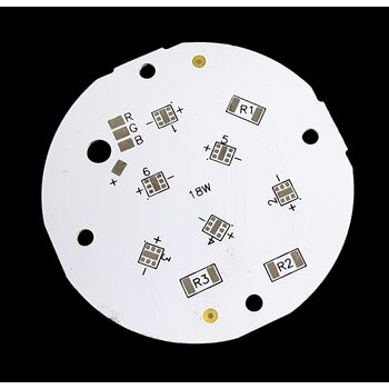 Алюминиевая плата 18W D65x1.2 RGB SMD3535