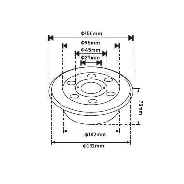 Светодиодный светильник подводный LORA FOUNTANE D150/D27 6W 12V IP68 RGB