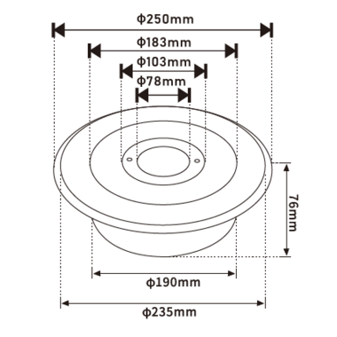 Светодиодный светильник подводный LORA FOUNTANE D250/D78 24W 24V IP68