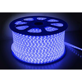 Светодиодная лента 5050 герметичная 14.4W 220V синий свет 59022, 73670