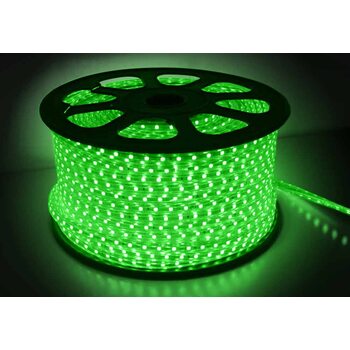 Светодиодная лента 5050 герметичная 14.4W 220V зеленый свет 59023, 73671